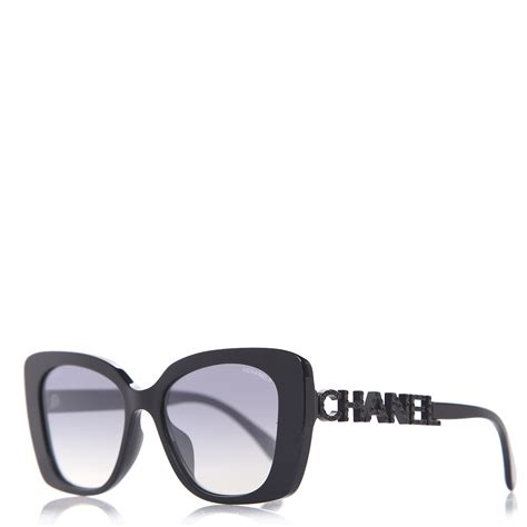 Sunglasses: Square Sunglasses, acetate & strass Black — .